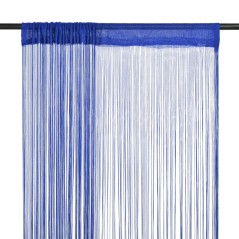 Cortinas de fios 2 pcs 140x250 cm azul