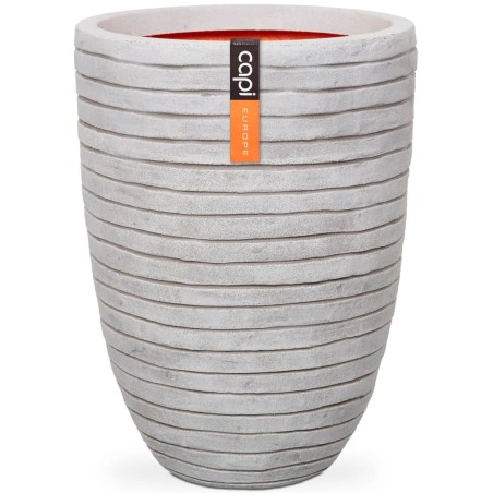 Capi Vaso elegante e baixo Nature Row 36x47 cm marfim KRWI782