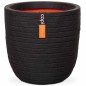 Capi Vaso oval Nature Row 43x41 cm preto KBLRO933