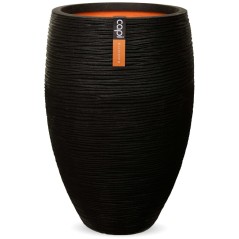 Capi Vaso Nature Rib elegante Deluxe 40x60 cm preto KBLR1131