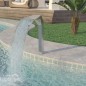 Fonte para piscina aço inoxidável 50x30x90 cm prateado