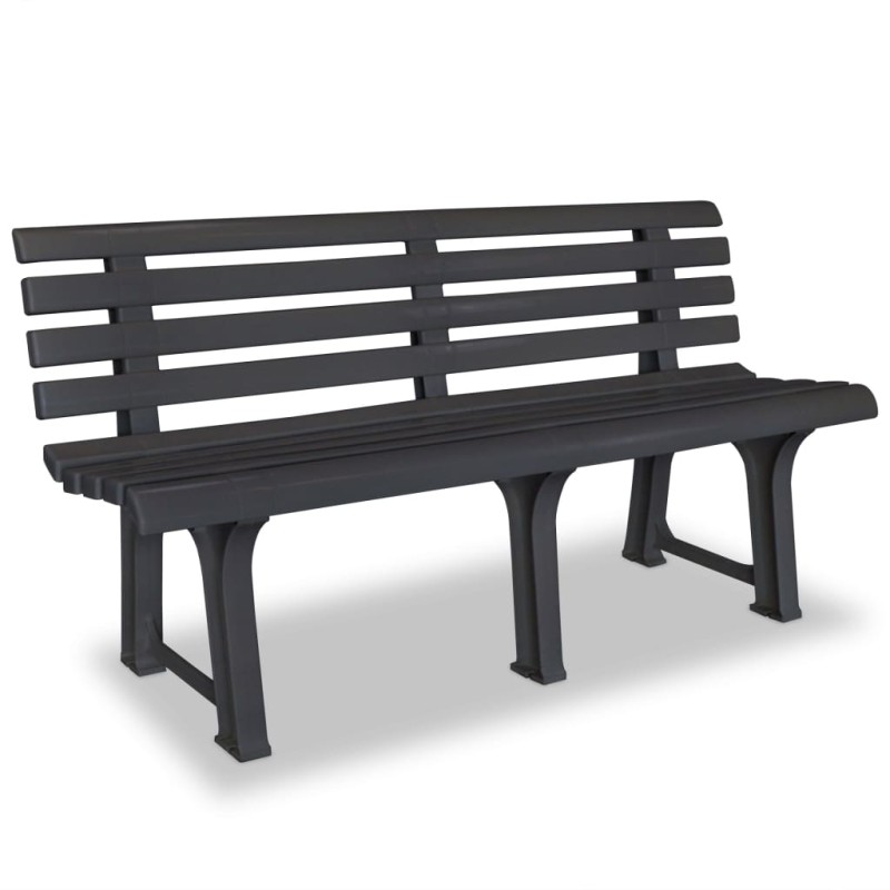 Banco de jardim 145,5 cm plástico antracite-Bancos de jardim-Home Retail