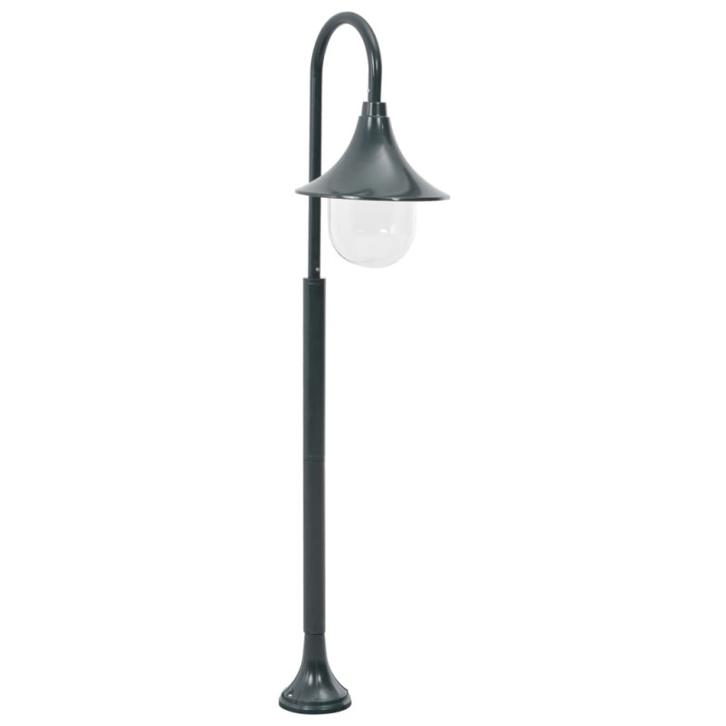 Candeeiro de pé para jardim E27 120 cm alumínio verde escuro-Iluminação de exterior-Home Retail