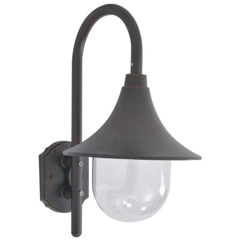 Candeeiro de parede para jardim E27 42 cm alumínio bronze-Iluminação de exterior-Home Retail