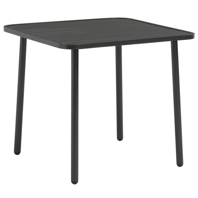 Mesa de jardim 80x80x72 cm aço cinzento escuro-Mesas de jardim-Home Retail