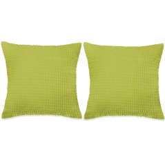 Conjunto de 2 almofadas em veludo 60x60 cm verde