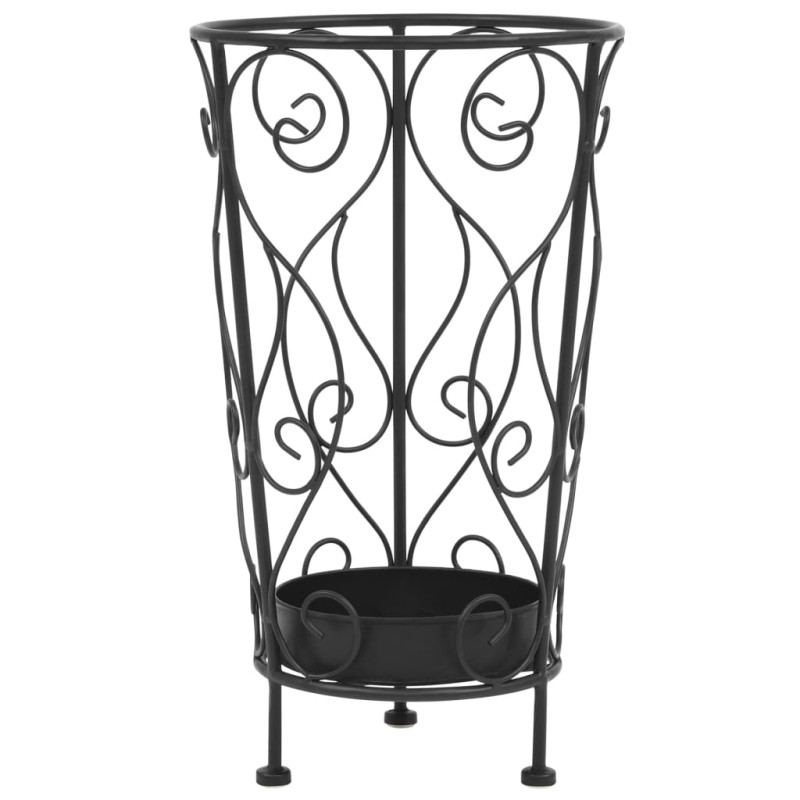 Suporte para guarda-chuvas estilo vintage metal 26x46 cm preto-Suportes e prateleiras para guarda-chuvas-Home Retail