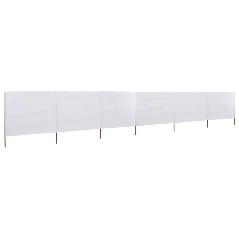 Para-vento com 6 painéis em tecido 800x80 cm branco-Guarda-sóis e telas de varanda-Home Retail