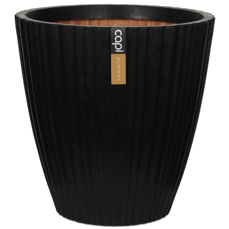 Capi Vaso afunilado Urban Tube 55x52 cm preto KBLT802-Vasos e floreiras-Home Retail