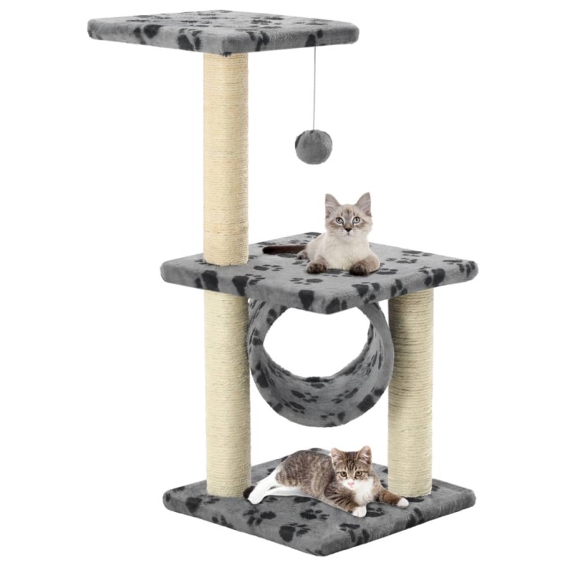 Árvore para gatos c/postes arranhadores sisal 65 cm cinzento-Móveis para gatos-Home Retail