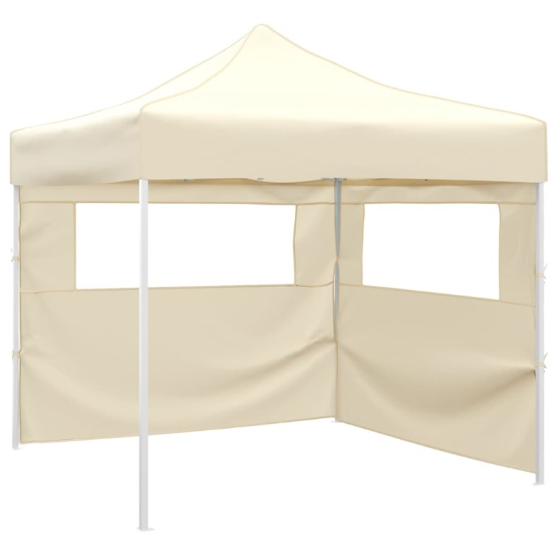 Tenda dobrável com 2 paredes 3x3 m creme-Toldos e gazebos-Home Retail