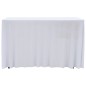 Capa extensível para mesa c/ camilha 2 pcs 120x60,5x74cm branco