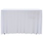 Capa extensível para mesa c/ camilha 2 pcs 243x76x74 cm branco