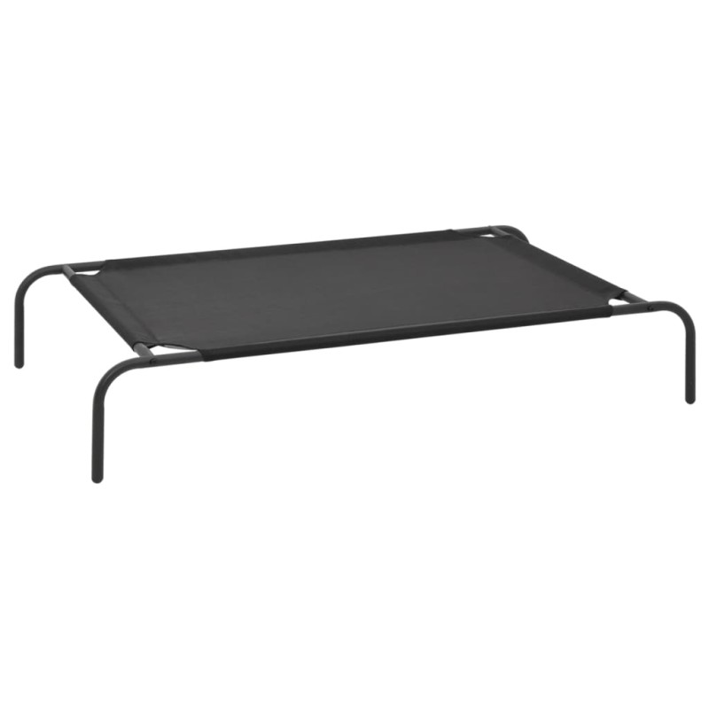 Cama para cães elevada preto L textilene-Ninhos para cães-Home Retail