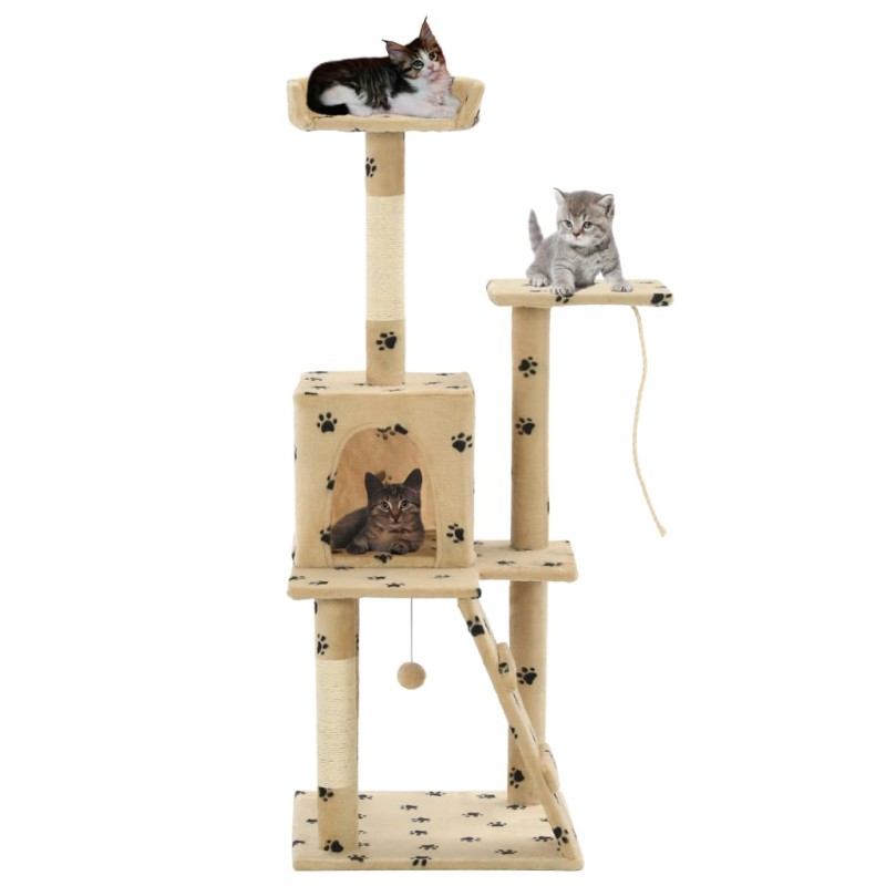 Árvore para gatos c/postes arranhadores sisal 120 cm bege-Móveis para gatos-Home Retail