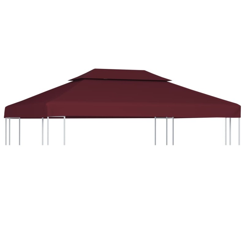 Cobertura gazebo c/ 2 camadas 310 g/m² 4x3 m bordô-Topos para toldos e gazebos-Home Retail