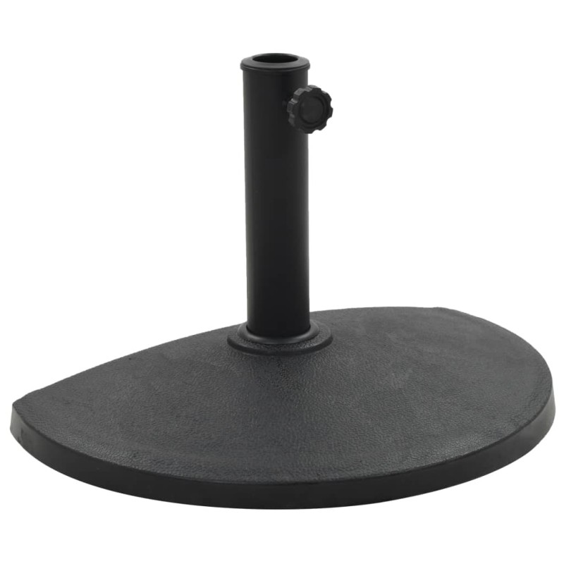 Base de guarda-sol semicircular poliresina 9 kg preto-Suportes para guarda-sóis-Home Retail