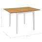 Mesa de jantar extensível (80-120)x80x74 cm MDF branco