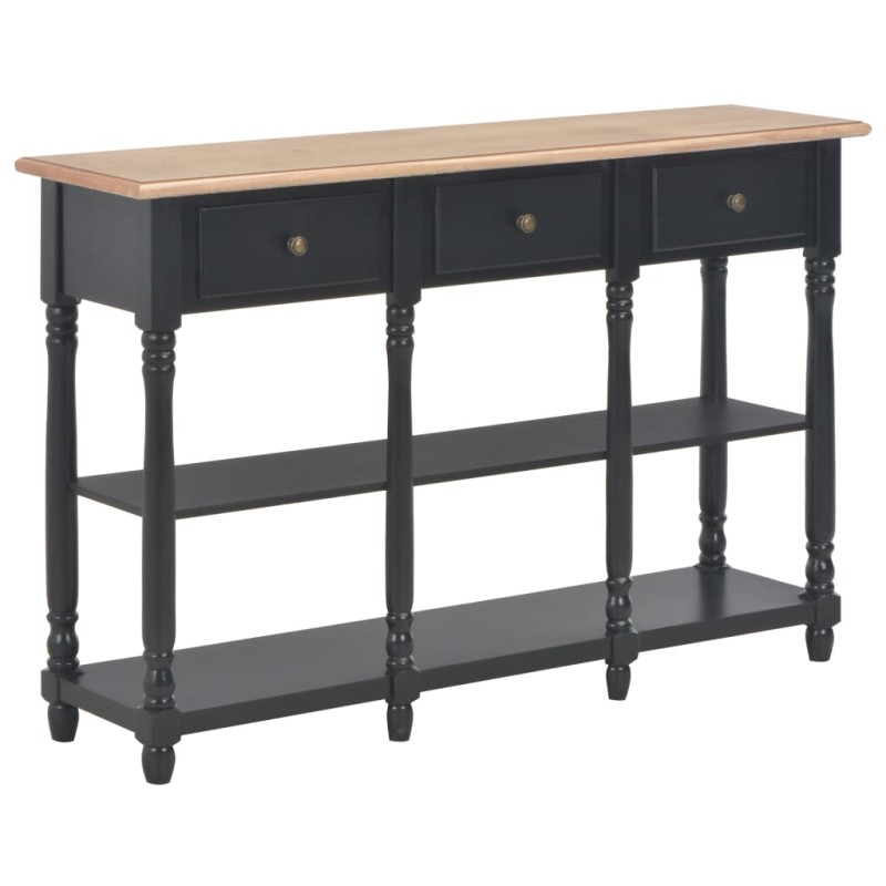 Mesa consola 120x30x76 cm MDF preto-Mesas de apoio-Home Retail