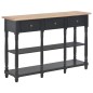 Mesa consola 120x30x76 cm MDF preto