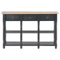 Mesa consola 120x30x76 cm MDF preto