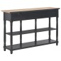 Mesa consola 120x30x76 cm MDF preto