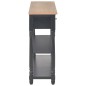 Mesa consola 120x30x76 cm MDF preto