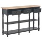 Mesa consola 120x30x76 cm MDF preto