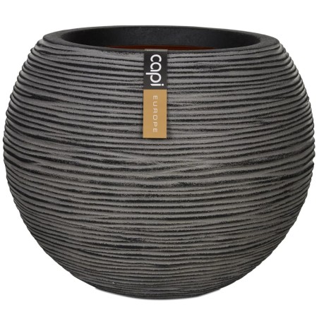 Capi Vaso redondo Nature Rib 62x48 cm antracite KOFZ271