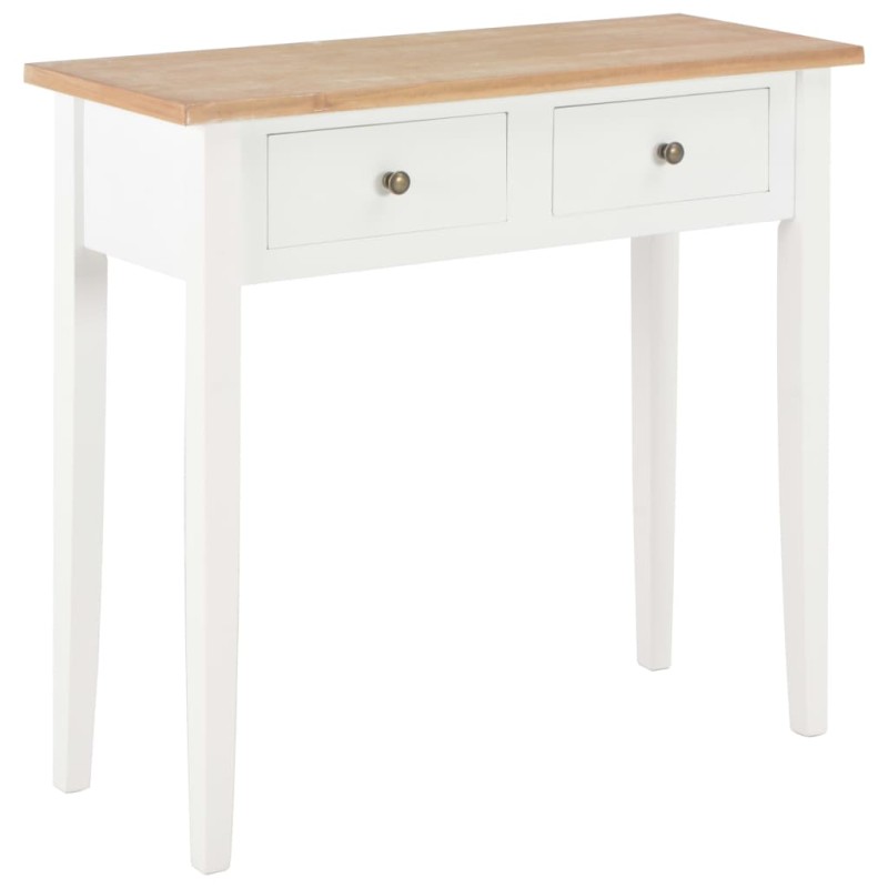 Toucador/mesa consola 79x30x74 cm madeira branco-Mesas de apoio-Home Retail