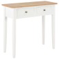 Toucador/mesa consola 79x30x74 cm madeira branco