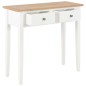 Toucador/mesa consola 79x30x74 cm madeira branco