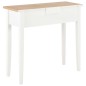 Toucador/mesa consola 79x30x74 cm madeira branco