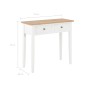 Toucador/mesa consola 79x30x74 cm madeira branco