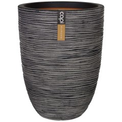 Capi Vaso elegante e baixo Nature Rib 36x47 cm antracite KOFZ782