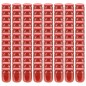 Frascos de vidro com tampas vermelhas 96 pcs 230 ml