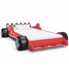 Cama carro de corrida para crianças 90x200 cm vermelho