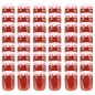 Frascos de vidro com tampas brancas e vermelhas 48 pcs 230 ml