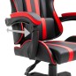 Cadeira de gaming couro artificial vermelho