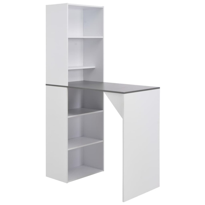 Mesa de bar com armário 115x59x200 cm branco-Mesas de cozinha e de sala de jantar-Home Retail