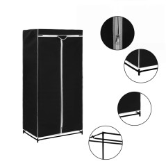 Roupeiro 75x50x160 cm preto