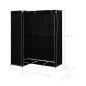 Roupeiro de canto 130x87x169 cm preto