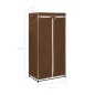 Roupeiros 2 pcs 75x50x160 cm castanho