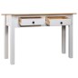 Mesa consola 110x40x72 cm pinho maciço Panama branco