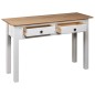 Mesa consola 110x40x72 cm pinho maciço Panama branco