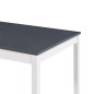 Mesa de jantar 180x90x73 cm madeira de pinho branco e cinzento