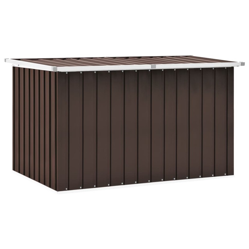 Caixa de arrumação para jardim 149x99x93 cm castanho-Baús para armazenamento exterior-Home Retail