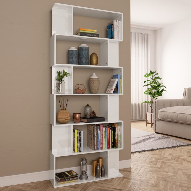 Estante/divisória 80x24x192 cm branco brilhante-Estantes para livros-Home Retail