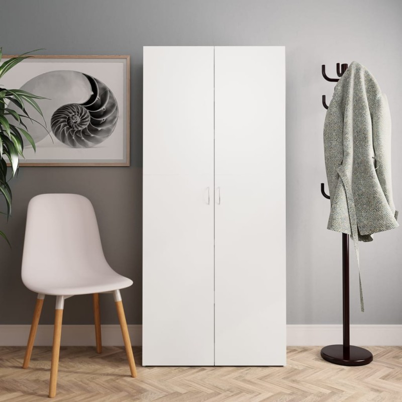 Armário para sapatos 80x35,5x180 cm aglomerado branco-Sapateiras e organizadores-Home Retail