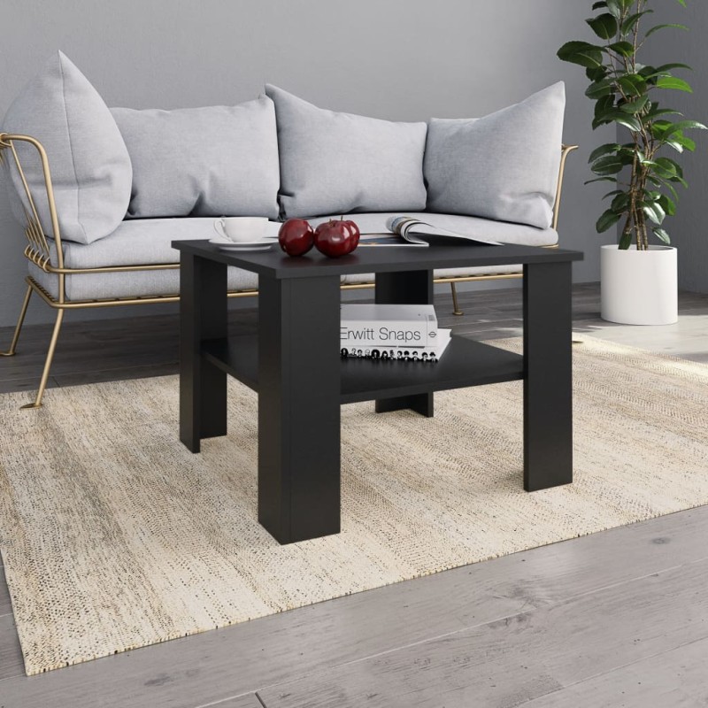 Mesa de centro 60x60x42 cm contraplacado preto-Mesas de centro-Home Retail